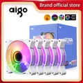 Aigo AR12PRO weiß Computer Fall fan ventoinha PC 120mm rgb fan 4pin PWM lüfter 3pin5v Unbegrenzte