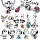 Silber Farbe Mickey Mouse baumeln Charm Halter passen original Pandora Silber Farbe Armband für