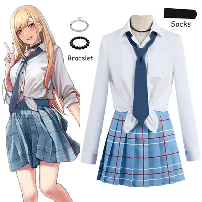 Cosplay Anime Mein Kleid Up Liebling Marin Kitagawa JK Uniform Hemd Rock Outfits Halloween Karneval Image