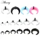 2 stücke Acryl C Sahpe Buffalo Horn Ohr Pincher Septum Ringe Piercing Schwarz Ohr Taper Keil