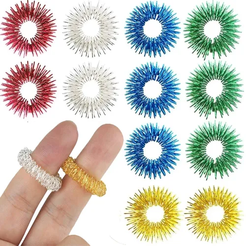 Stachelige sensorische Fingerringe zappeln für Angst adhd Ergotherapie Spielzeug Stimtoy Autismus