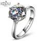 Iogou Luxus Moissan ite Verlobung sring 2-4ct Solitaire Sterling Silber Diamant Eheringe für Frauen