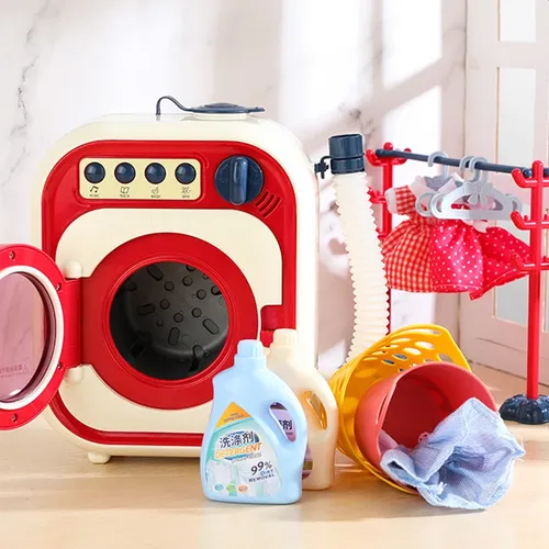 Kinder Waschmaschine Spielzeug Pretend Spielen Haus Mini Simulation Elektrische Spielzeug Drehen