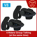 Xinowy v8 1200m Bluetooth Motorrad Helm Headset Intercom 5 Fahrer Voll duplex Inter phone Tele