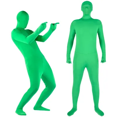 Grün Bildschirm Anzug Verschwinden Haut Body Fotografie Hintergrund Chroma Key Unsichtbare Wirkung