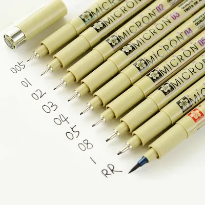 7/9 stücke Sakura Liner Pen-Set Wasserdicht Schwarz Fineliner Mikron Stift Design Skizze Zeichnung