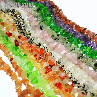 Großhandel Strand 87cm Kies Unregelmäßigen 5-8mm Naturstein Perlen Für Schmuck Machen Kristall Onyx