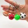 Neue Simulation Mini 3cm Fußball Schlüssel anhänger Basketball Tennis Rugby Auto Schlüssel ring Ball