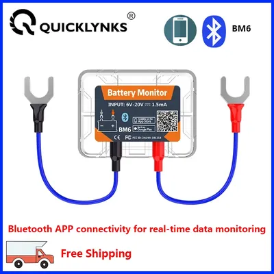 QUICKLYNKS BM6 Bluetooth 4 0 Auto Batterie Monitor 12V Batterie Tester Lade Ankurbeln Test Batterie