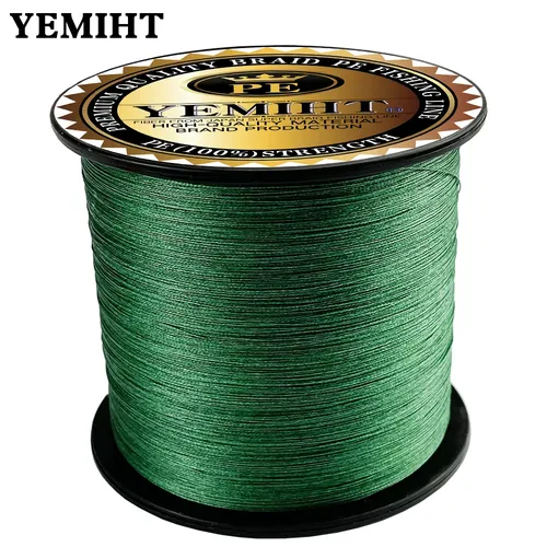 YEMIHT PE 4 Strands Geflochtene Angelschnur 300M 500M 1000M Multifilament Angelschnur für Karpfen