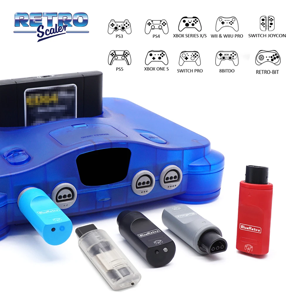RetroScaler BlueRetro Wireless Game Controllers Adapter für Nintendo 64 Konsole auf PS3 PS4 PS5 8bitdo Ultimate Game Controllers