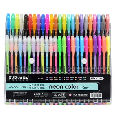 12 24 36 48 farben Gel Stifte Set Glitter Gel Stift Für Erwachsene Färbung Buch Zeitschriften
