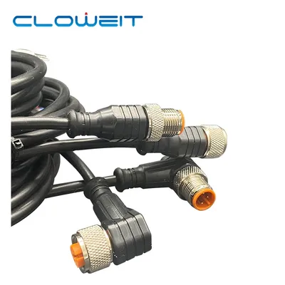 Cloweit M12 3 4 5 8 Pins PVC LED IP67 Sensor Kabel Stecker Typ A Buchse Stecker 2m Wasserdicht