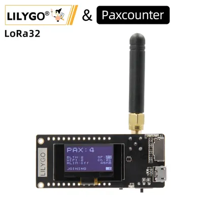 LILYGO® Paxcounter LoRa V2.1_1.6.1 ESP32 ESP32 433/868/915MHZ 0,96 Zoll OLED SD Karte Bluetooth WIFI Image