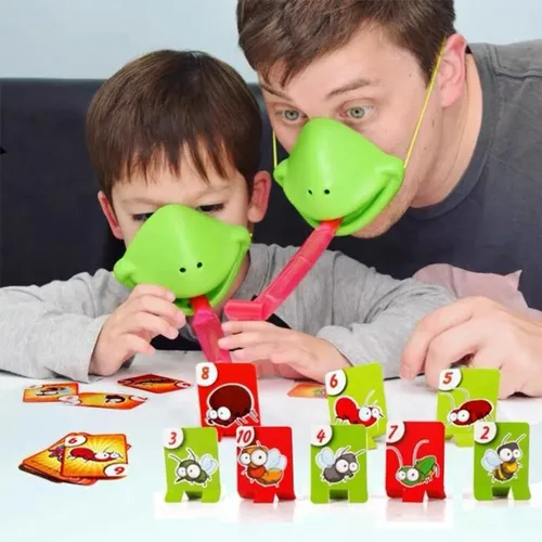 Lustige Eidechsen Maske Spielzeug Frosch Zunge kleben Tiktok gleiche Zwei-Spieler-Kartenspiel
