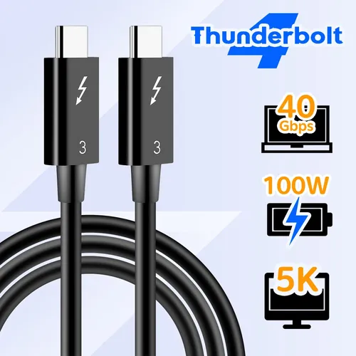 Zertifiziert Thunderbolt kabel Gbps Ausgelegt 100W Echte Reale Thunderbolt 3 kabel Thunderbolt 3