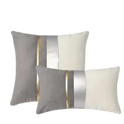 Luxus Samt Kissen Abdeckung 45x45cm 30x50cm Home Decor Kissen Fall Patchwork Sofa Kissen Abdeckung Image