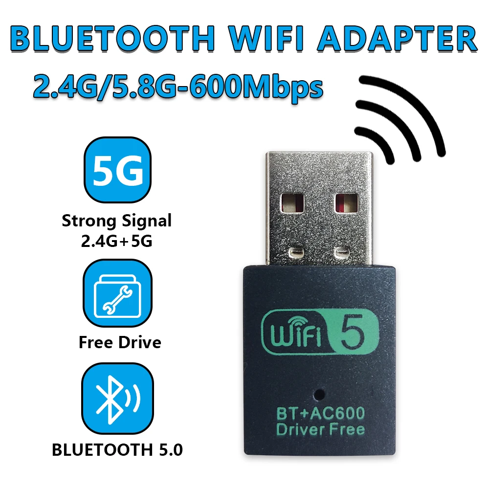 Opt focus WLAN-Adapter 802,11 MBit/s 4,2 b g n AC USB-WLAN-Adapter für PC Win7 8 10 11 WLAN-Adapter Bluetooth LAN-Karte Image