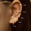 Minimalistischen Kleine CZ Hoop Ohrringe Für Frauen Männer Zirkonia Ohrringe Gold Silber Farbe Nette