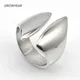 Edelstahl Frau Offenen Ring Band Midi Ringe Plain Silber Farbe Finger Manschette Ring Frauen Schmuck