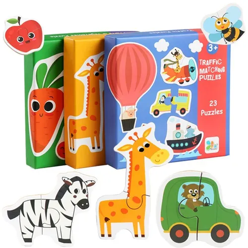 Kinder Passenden Puzzle Tier Transport Obst Gemüse Früh Lernen Spielzeug für Kinder Kinder
