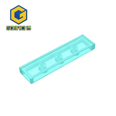 Gobricks 10Pcs Bausteine Teile MOC Fliesen 1x4 Kompatibel 2431 Ziegel DIY Assmble Partikel Kind Image