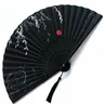 Chinesischer japanischer Falt fächer Holzschaft klassischer Tanzfan Quaste elegante weibliche Fan