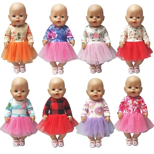 Puppe Kleid 43 Cm Baby Puppe Kleidung Spitze Kleid 18 Zoll Amerikanischen Generation Mädchen Puppe