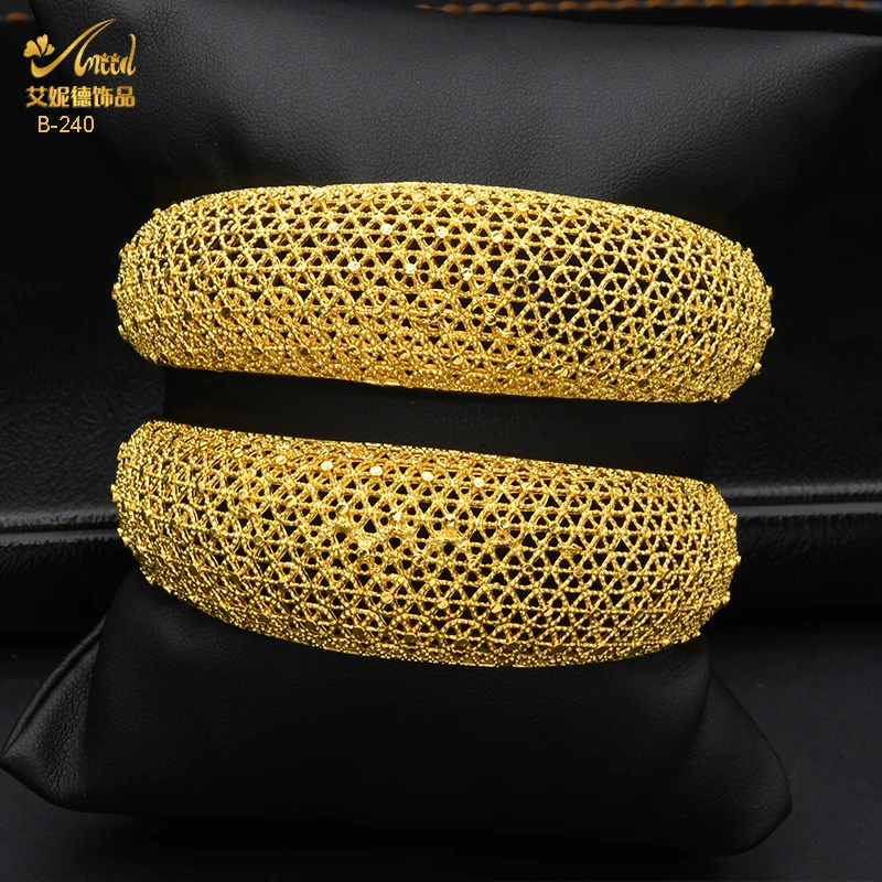 ANIID Afrikanische Gold Farbe Armreifen Für Frauen Arabisch Luxus Charme Armband 2022 Manschette Armreifen Nigerianischen Hochzeit Überzogene Schmuck Geschenke Image