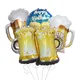 1pc neue stil große wein glas wein flasche aluminium folie ballon runde bier cartoon form ballon