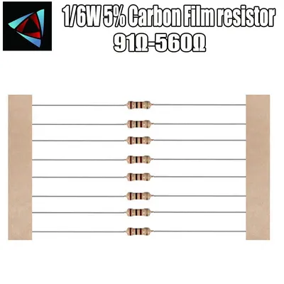 100 Stück 1/6 W 5 % Kohleschichtwiderstand 91R 100 120 130 150 160 180 200 220 240 270 300 330 360 Image