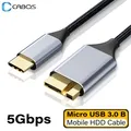 Mobiles Festplatten kabel USB C zu Micro USB 3 0 HDD-Kabel Typ C zu Micro B Adapter für PC-Telefon