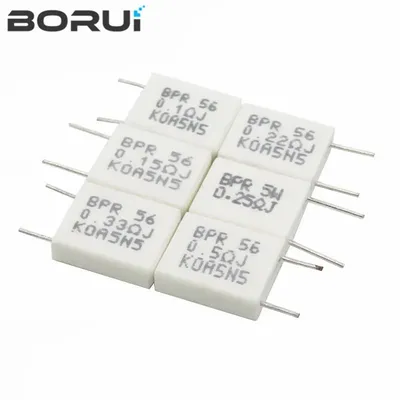 10 Stück BPR56 5 W 0,001 0,1 0,15 0,22 0,25 0,33 0,5 Ohm Nichtinduktiver Keramik-Zementwiderstand Image
