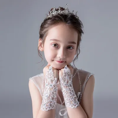 2019 mode Schönheit Mädchen Rot Weiß Finger Hochzeit Handschuhe Spitze Perlen Für Braut Hochzeit