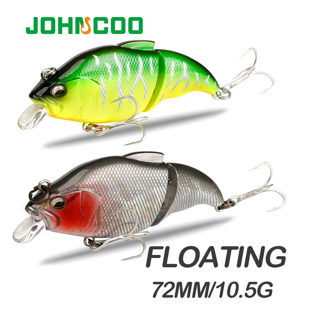 JOHNCOO 72mm Angelköder Schwimmende VIB Vibration 10,5g Harter Köder Wobbler Angeln Swimbaits Für Bass Hecht Barsch Angeln Image