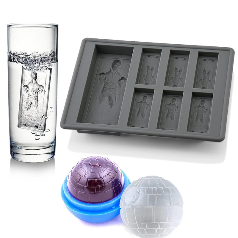 Silikon-Eiswürfelform, Eiskugelhersteller für Whiskey, Cocktail, Wein, Schokolade, Süßigkeiten, Gelee, Pudding, Gummibärchenformen für Star War Funs Image