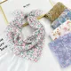 Floral Print Halstuch Kleine Hijab Schals Frauen Mode Taschentuch Neck Schal Schals Baumwolle Blends