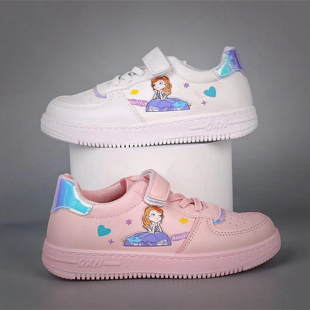 Disney Ariel Prinzessin Kinder Tennis Turnschuhe Kinder Laufschuhe Mädchen Sport Schuhe Rosa Weiß Atmungsaktive Haken Schleife Junge Kind Turnschuhe