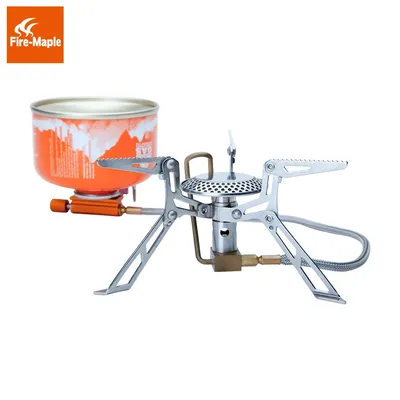 Wandern Gasherde Outdoor Picknick Herd Feuer Ahorn Ultraleicht Tragbare Edelstahl Gas Ofen FMS-118 Camping Gas Brenner