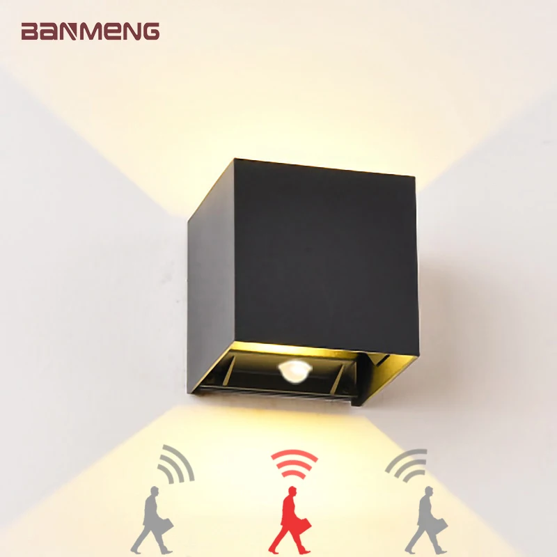 Wandleuchte LED-Bewegungsmelder IP65 wasserdicht 9W 12W 20W Innen- und Außenleuchte Schlafzimmer Wohnzimmer Innenhof Korridor Eingang