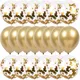 20 stücke Gold Konfetti Luftballons Set Metallic Chrome ballon Geburtstag Party Hochzeit Dekoration