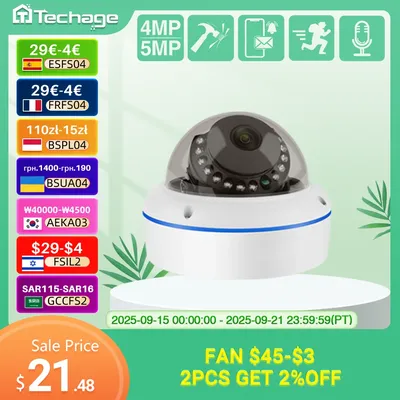Techage Super HD 4MP 5MP PoE IP Kamera Dome Indoor Explosionsgeschützte CCTV Kamera Audio Aufnahme P2P Video Überwachung