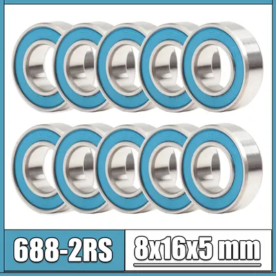 688RS Lager 10PCS 8x16x5mm ABEC-3 Hobby Elektrische RC Auto Lkw 688 RS 2RS Ball lager 688-2RS Blau