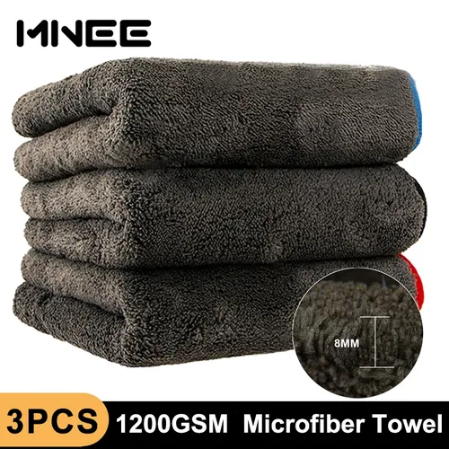 Auto Waschen Handtuch 1200GSM Mikrofaser Handtuch Auto Details Mikrofaser Lappen für Auto Reinigung