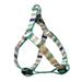 Grey/Blue/Green Multicolor Personalized Dog Harness, Small, Multi-Color