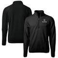 Men's Cutter & Buck Black PGA TOUR Volunteers Big Tall Cascade Eco Sherpa Fleece Quarter-Zip Pullover Jacket