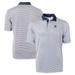 Men's Cutter & Buck Navy/White New York Yankees Virtue Eco Pique Micro Stripe Recycled Big Tall Polo
