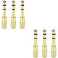 6 pcs 6.35mm 1/4 Male to 3.5mm 1/8 Female Stereo Headphone Adapter Audio Jack Plug Stereo Jack Adapter Gold Plated Audio Jack Adapter
