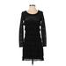 Isle By Melis Kozan Casual Dress - Sweater Dress: Black Dresses - Women's Size X-Small