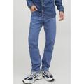 Tapered-fit-Jeans JACK & JONES "JJIMIKE JJORIGINAL AM 385 NOOS" Gr. 34, Länge 32, blau (blue denim) Herren Jeans Tapered-Jeans